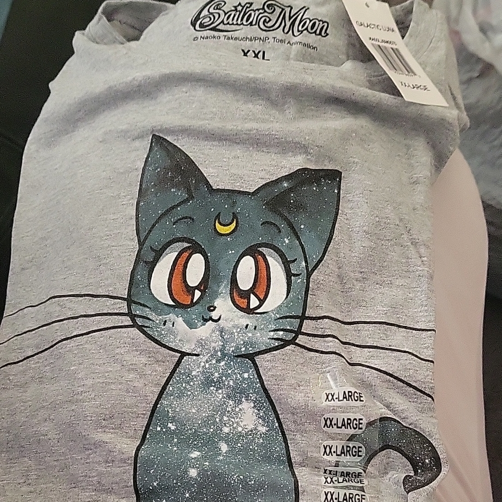 Sailor Moon Gray Cat Graphic Tee